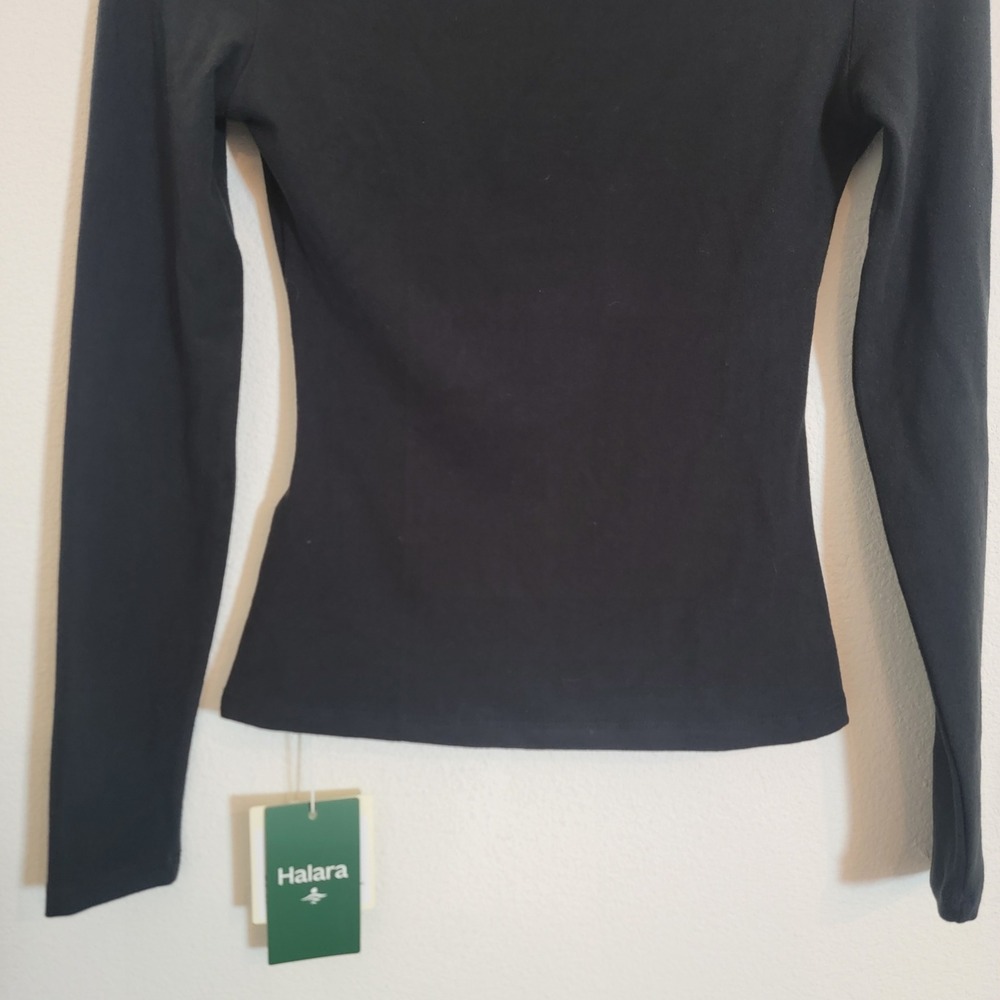 Halara Scoop Neck Long Sleeve Work Warming T-Shirt NEW XS Basic Heatcore Fleece‎ - Picture 13 of 16